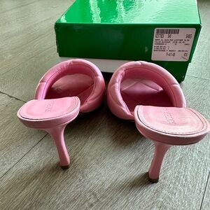 Bottega Veneta Pink Quilted Leather Slides